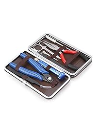 Kit de herramientas de construcción de bobina para el hogar, juego de herramientas de bricolaje, pinzas de cerámica, alicates, pinzas de alambre, destornillador, brocha de bobina, pinzas de acero inoxidable, 8 piezas de reparación para el hogar en general