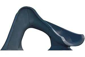 Global Pool Products Splash Inground Swimming Pool Water Slide Deck Mounted Right Curve Turn Grey GPPSSP-Grey-R