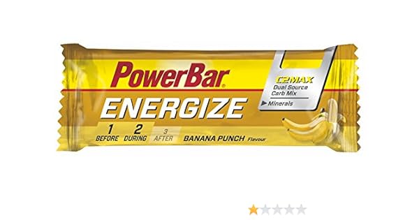 Barrita Energética Energize PowerBar 12 x 55g Plátano: Amazon.es ...