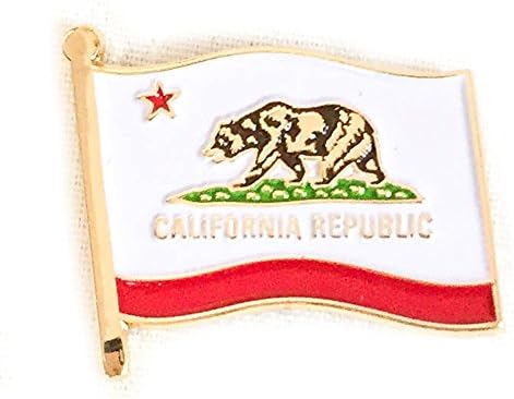 California Waving Flag Lapel Pin State Made of Metal Souvenir
