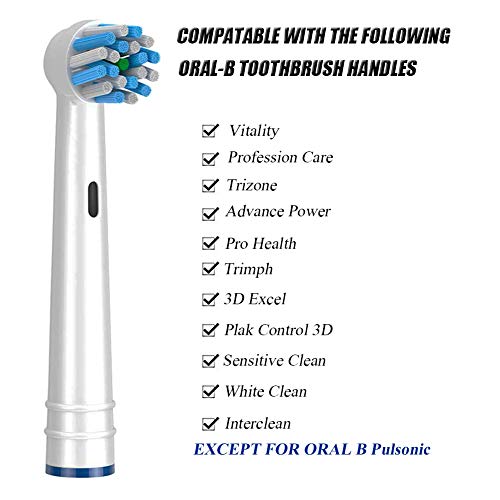Replacement Toothbrush Heads Compatible with Oral B, Pack of 8 Electric Replacement Heads for Oral B Toothbrush - 4 Cross Action, 4 Precision Clean Brush - Thumbnail 2