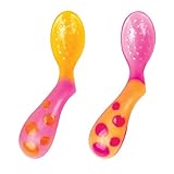 Sassy 2 Pack Baby Less Mess Toddler Spoon, Pink