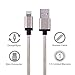 Dufferni 1Pack Durable Nylon Braided Lightning Cables Syncing and Charging Cord with Aluminum Connector for iPhone 6s plus, 6s, 6 plus, 6, 5s, 5c, 5, iPad Air, iPad Mini, iPod (Golden) (6ft/2m)