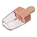 Dolity 3 x 5 ml Clear Mini Lip Gloss Tube Empty Lip Balm Cute Ice Cream Bottle Cosmetic Gloss Tube Travel Gloss Container with Lid - Pink