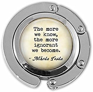 nijiahx Nikola Tesla Quote The more we know, the more ignorant we become. Irony - Ironic - funny grad gift - graduation gift - tesla Hanger