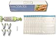 Sous Vide Essentials Kit includes Hand Pump, 10 BPA Free Vacuum Sealed Bags, 1 Bag Sealing Clip and 4 Sous Vide Clips