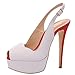 AOOAR Women's Slingback High Heels Party Pumps with Hidden Platform