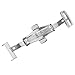 Ritche 22mm Silver Stainless Steel Double Push Button Butterfly Deployment Clasp For Leather Watch band Strap