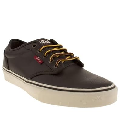 dark brown leather vans