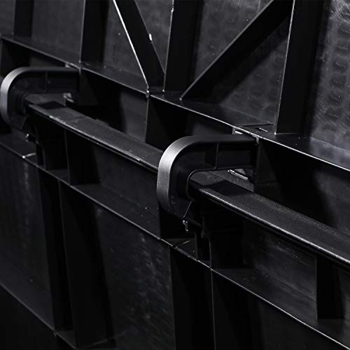 120 Gallon Resin Wicker Patio Storage Box, Waterproof Outdoor Storage Container Deck Box and Gar,Black