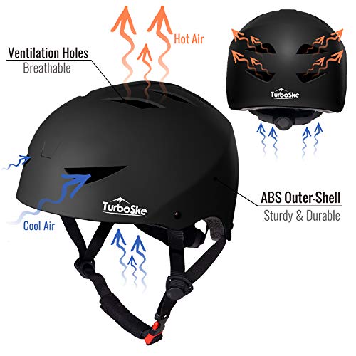 TurboSke Skateboard Helmet, Bike Helmet BMX Helmet Multi