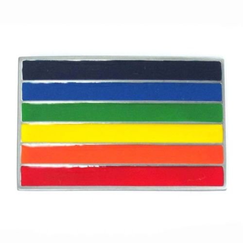 Belt Buckle Novelty Gay Pride Rainbow Men Women LGBT Flag Parade Festival Metal
