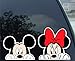 Crawford Graphix Mickey Mouse and Minnie Mouse Combo - Window Sticker for Car, Truck, Motorcycle, Laptop, Ipad, etc (5.5