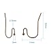 Pandahall 100pcs Antique Bronze Brass S Hook Ball-End Earwire Earring Hooks for Earring Dangle Making