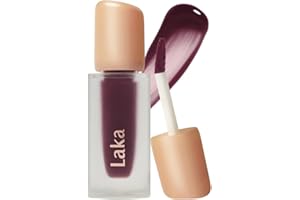 Laka Fruity Glam Tint, 4.5g/0.15oz, Glowing Lip Stain with Wide Color Spectrum, Hydrating & Lightweight Texture, Long-Lasting Bold Stain, Non-Sticky, Vegan, K-Beauty (#123 Unsweet berry)