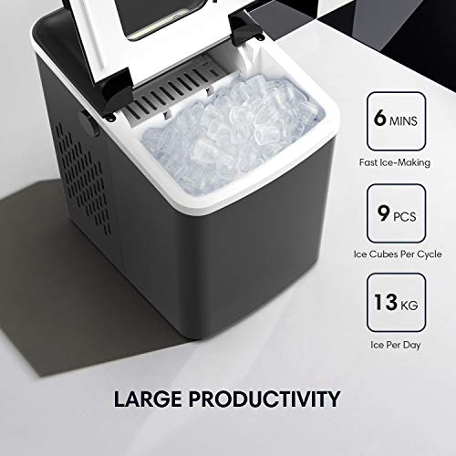 Terra Hiker Portable Ice Maker for Countertop, Ice Ready in 6 Minutes