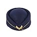 BESTOYARD Stewardess Hat Wool Cap Flight Attendant Hat Stewardess Cap for Costume Cosplay Costume Accessories （Navy Blue