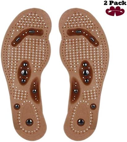 Magnetic Insoles,Aigemi Foot Massage Insoles Magnetic Therapy Magnet Acupressure Insoles for Men Women - (2 Pairs) (Style - 1, Mens 7.5-12)