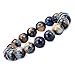 Qitian Mens Gifts AAA 10mm Tiger Eye Stone Bracelet Handmade Stretch Strand Bracelets