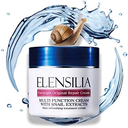Elensilia Escargot Snail Original Repair Cream 1.7 fl.oz Face Moisturizer with Snail Extracts 50g, All in One Recovery Korean Beauty Skincare Cream. Made in Korea (1Pack)