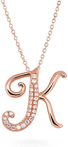 Gift from New York イニシャルネックレス K アルファベット レディース 18金 ピンクゴールド 加工 シルバー925 金属アレルギー対応 女性