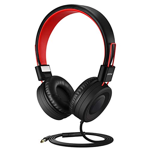 Mpow CH7 Kids Headphones, Foldable Adjustable On-Ear Headphones, 91dB Volume Limited Kids Headset w/Mic and Volume Control for Children, Girls, Boys, Teens