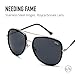 Quay Australia NEEDING FAME Women's Sunglasses Bold Aviator - Black/Smoke