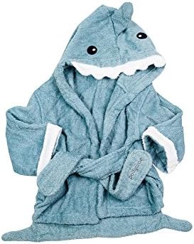 Baby Hooded Towel with Shark Design - Soft, Super-Absorbent 100% Cotton, Aqua Blue, Ideally Sized Hooded Bath Towel for Newborn - 12 Months (Newborn)