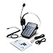 AGPTEK Hands-Free Call Center Desk Phone, Noise Cancelling Corded Monaural Headset Telephone, with Tone Dial Key Pad+Redial Function & Phone Book, for Telephone Counseling Services, Insurance, etc.