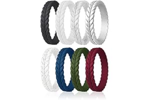 ROQ Women's Silicone Rings – Women’s Silicone Wedding Band & Rubber Engagement Ring for Women - Breathable Comfort Fit Jewelry Gift, Promise Ring for Her, Multi-Packs & Multi Colors