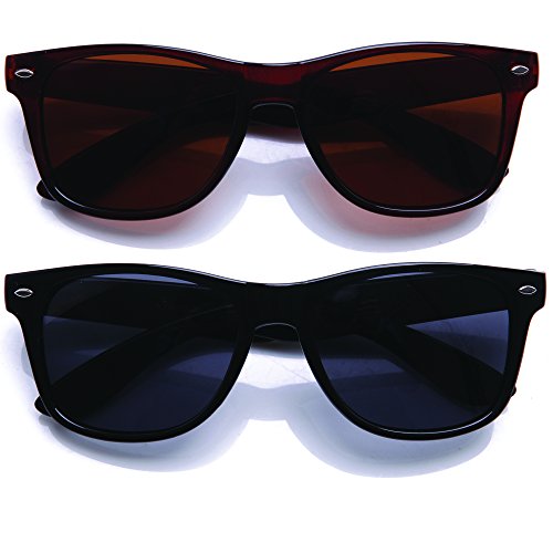 80's Classic Horned Rim Vintage Polarized Anti-Glare 100% UV Protection Sunglasses for Women and Men