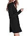 Leadingstar Women's Turtleneck Loose Casual Long Sleeve A-Swing T Shirt Dress