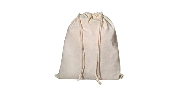 plain cotton drawstring bags