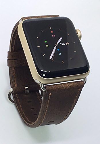 iWatch band - apple watch leather band 42mm Dark brown - Fits Apple watch Series 1 Series 2 sport edition