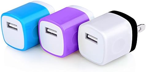 Wall Charger, AiGoo 3 Pack 1AMP USB Power Home Travel Adapter Wall Charger Plug for iPhone 6 Plus, 6s Plus, iPad, Tablet, Samsung Galaxy S6, Note 5, HTC, LG, Blackberry and More