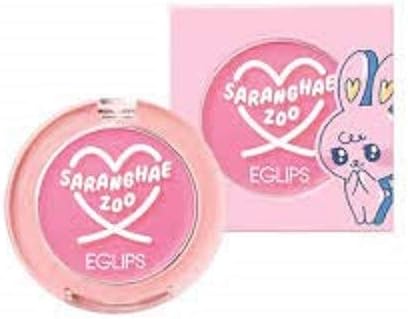 EGLIPS Saranghae-Zoo Velvet Blusher 01 Lovely Pink - is a Silky, Smooth Blusher That uses Smooth Natural Wool to Produce a Natural Color.
