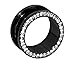 Black Anodized Titanium with Clear Cz Stones Over Surgical Steel Screw-on plugs / tunnels (1 Pair) Different Sizes Available