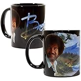 Surreal Entertainment Bob Ross Large Color Changing Ceramic Coffee Mug 12 Ounces