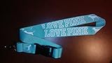 Love Pink Teal Lanyard Keychain Holder