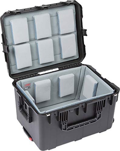 SKB Cases 3i-2317-14LT iSeries 2317-14 Case w/Think Tank Designed Liner, (10) Repositionable Nylex-Covered Foam Pads with Heavy Duty Hook-and-Loop Tabs, Built-in Wheels and Pull Handle