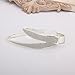 NYKKOLA 925 Sterling Silver Post Hoop Earrings for Women Girls Hypoallergenic Chunky Open Big Huggie Hoop Elegant Jewelry Fashion Oval Chunky Silver Hoop Earrings for Birthday/Christmas Gifts