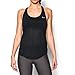 Under Armour Women's Tech Slub Flowy Tank, Black/Metallic Silver, Large