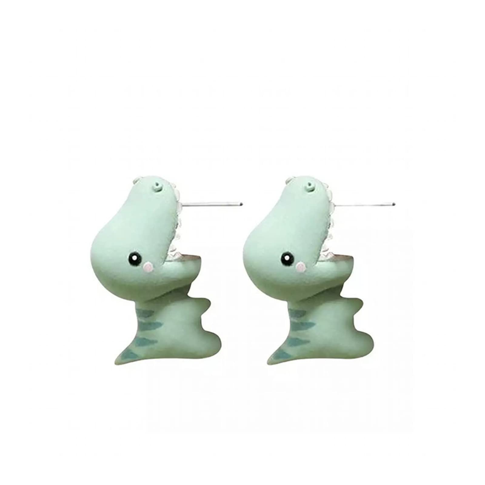 Photo 1 of Ulobey Cute Animal Bite Ear Studs Earring - Fashion 3D Polymer Clay for Girls Women - Simple Cartoon Soft Pottery Ear Studs Decors - Creatives Gifts Accessories - Dinosaur