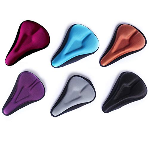 Bike Seat Cover 3D Thicker Silicone Cushion Bicycle Seat Cover Cushion Purple - Thumbnail 3