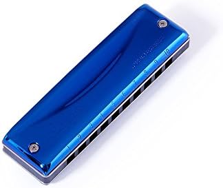 Boseno 10 Holes Double Tremolo harmonica, Key of C - Blue