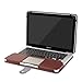 MOSISO Compatible with MacBook Pro 13 inch Case with CD-ROM (Model: A1278, Old Version Early 2012/2011/2010/2009/2008 Release), Premium PU Leather Book Folio Protective Stand Cover Sleeve, Brown
