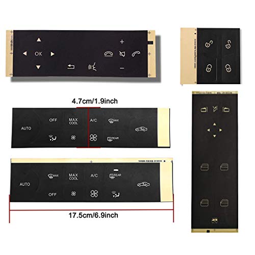 Steering Wheel & Window Switch & Door Lock Switch & AC Button Stickers for 2008 2009 2010 2011 2012 2013 2014 Benz - Thumbnail 2