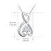 Grandma Necklace 925 Sterling Silver Jewelry Mothers Day Gifts for Grandma from Granddaughter Grandma I love You Forever Necklace for Women Birthday Gifts for Grandma (Silver-Mom)