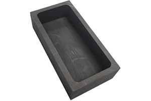 LLF Gold Silver Graphite Ingot Mold Mould Crucible for Melting Casting Refining (100x50x25MM(1kg Gold / 500g Silver))