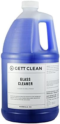 GETT CLEAN Glass Cleaner Concentrate, 1 Gallon, Professional Strength, Heavy Duty and Streak Free, Makes 43 Quart Bottles